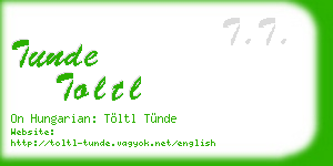 tunde toltl business card
